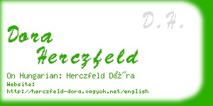 dora herczfeld business card